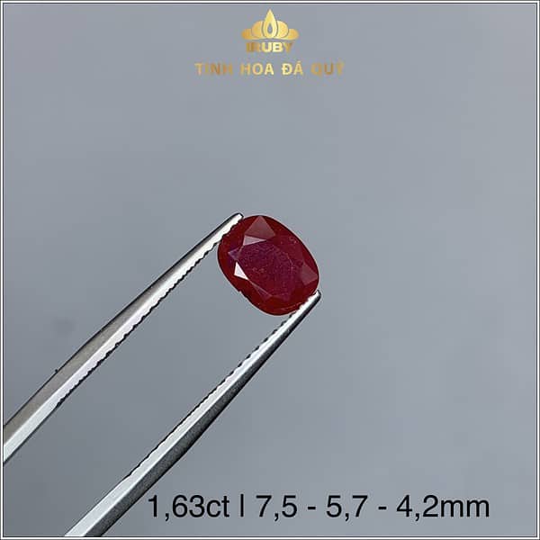 Viên Ruby facet màu đỏ huyết 1,63ct - IRRB 235163 hình ảnh