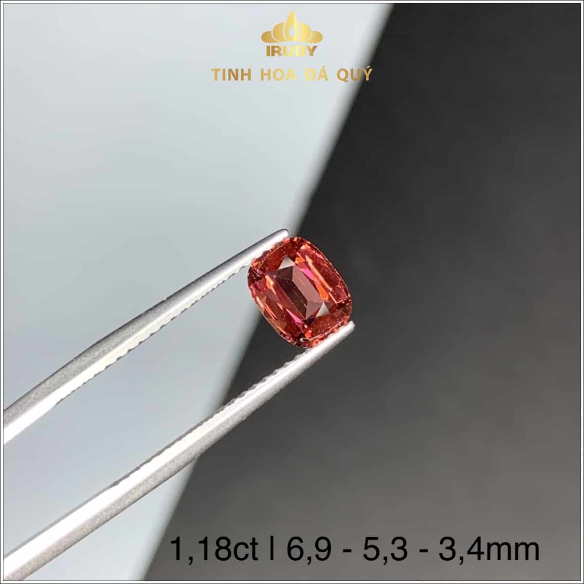 Viên đá Garnet màu đỏ đậm 1,18ct - IRGN234118 hình ảnh
