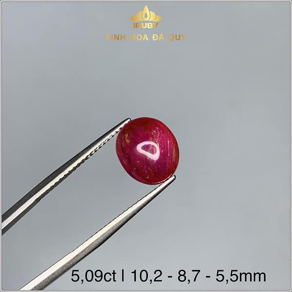 viên Ruby cabachon Lục Yên 5,09ct - IRRB 235509 hình ảnh