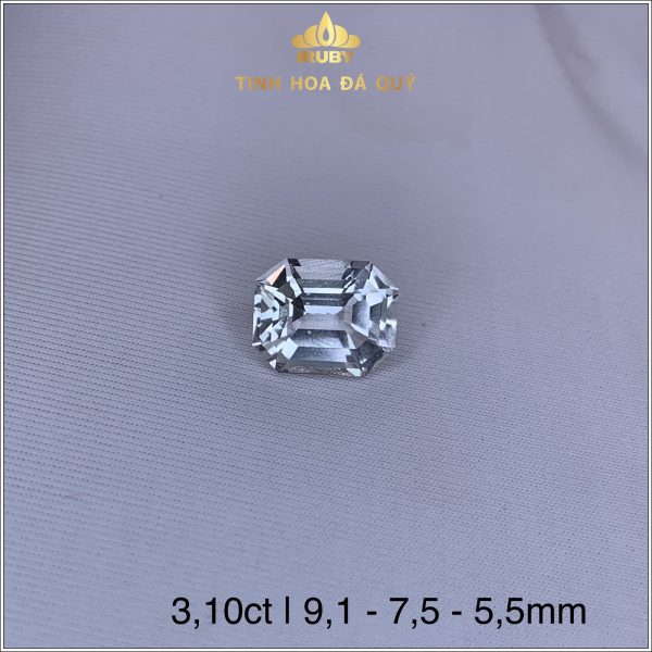 Đá Topaz tự nhiên màu trắng tinh khiết 3,10ct - IRTP 235310 hình ảnh