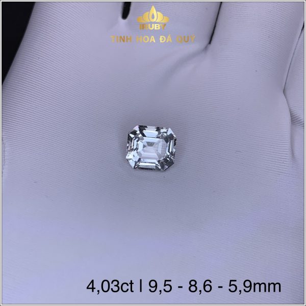 Đá Topaz tự nhiên màu trắng tinh khiết 4,03ct - IRTP 234403 hình ảnh