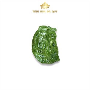 Mặt dây Phật Quan Thế Âm đá Peridot 2,38g - IRPB 236238 hình ảnh