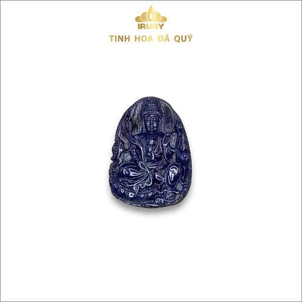 Mặt dây chuyền Phật Bà Quan Âm đá Sapphire xanh lam 19,6 gram – IRPB 235196 hình ảnh 4