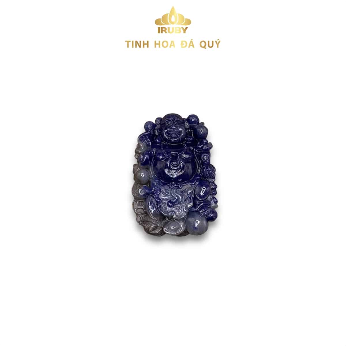 Mặt dây chuyền Phật Di Lặc đá Sapphire xanh 20,2g – IRRB 235202