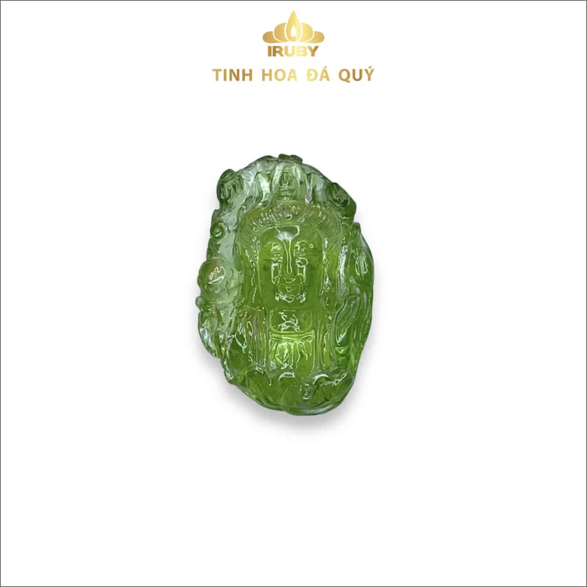 Mặt dây chuyền Phật Quan Âm đá Peridot 3,94g - IRPB 236394