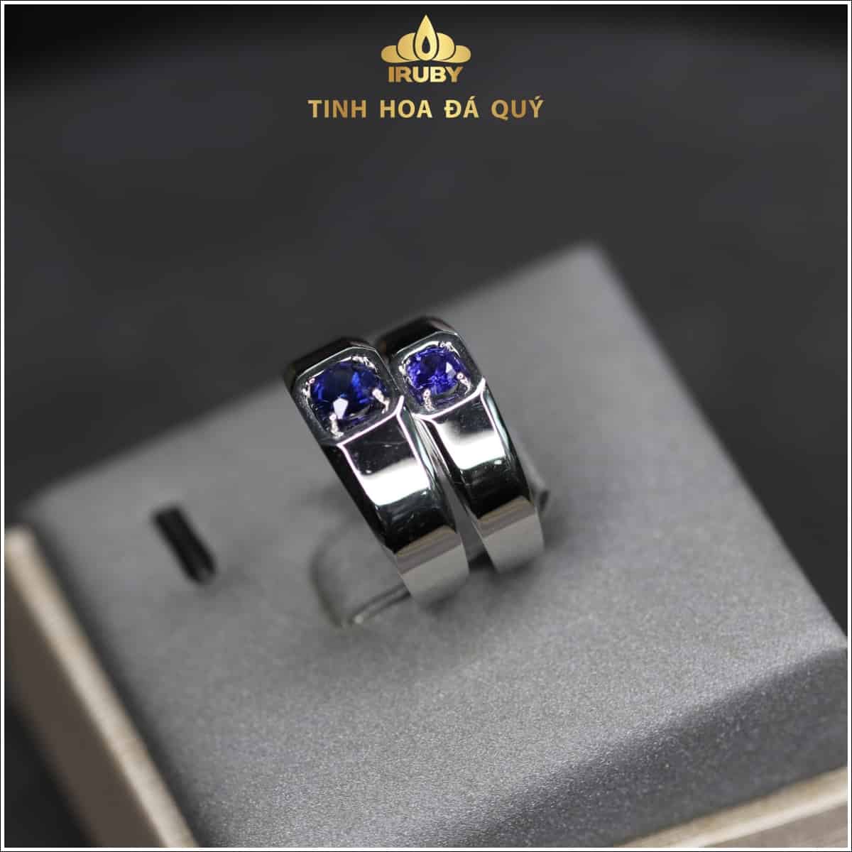 Nhẫn đôi Sapphire xanh lam hoàng gia - IRSP 236222 hình ảnh 1