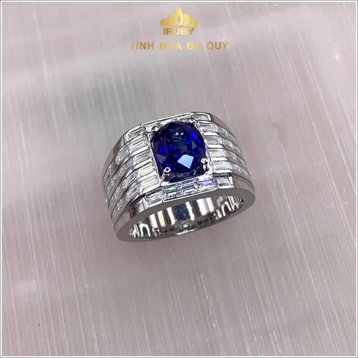 Nhẫn nam Sapphire xanh lam Hoàng Gia 2,9ct - IRSP 23629 hình ảnh