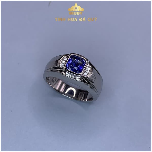 Nhẫn nam văn phòng Sapphire xanh 1,59ct - IRSP 236159 hình ảnh 2