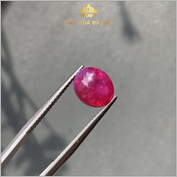 Viên Ruby Cabachon Lục Yên tự nhiên 3,40ct - IRRB 236340 hình ảnh 1