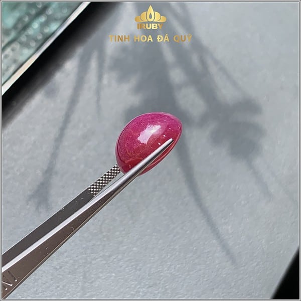 Viên Ruby Cabochon Lục Yên màu đỏ đẹp 31,9ct - IRRB 236319 hình ảnh