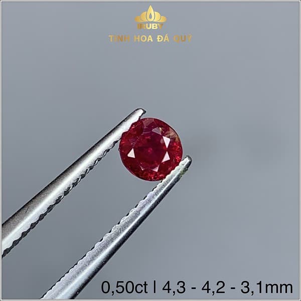 Viên Ruby facet Lục Yên màu đỏ huyết 0,50ct - IRRB 235050 hình ảnh