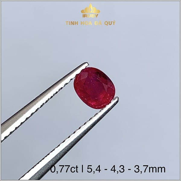 Viên Ruby facet màu đỏ hồng 0,77ct - IRRB 235077 hình ảnh