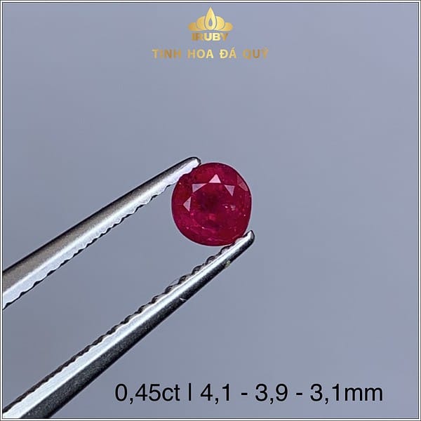 Viên Ruby facet màu đỏ huyết 0,45ct - IRRB 235045 hình ảnh