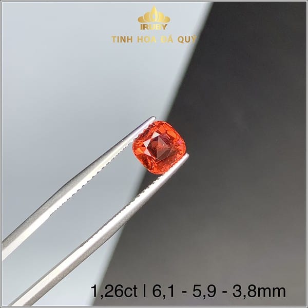 Viên đá Granet màu đỏ cam 1,26ct - IRGN234126 hình ảnh