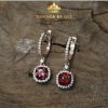 Đôi bông tai garnet thanh lịch sang trọng - IRGN 23746 hình ảnh 2