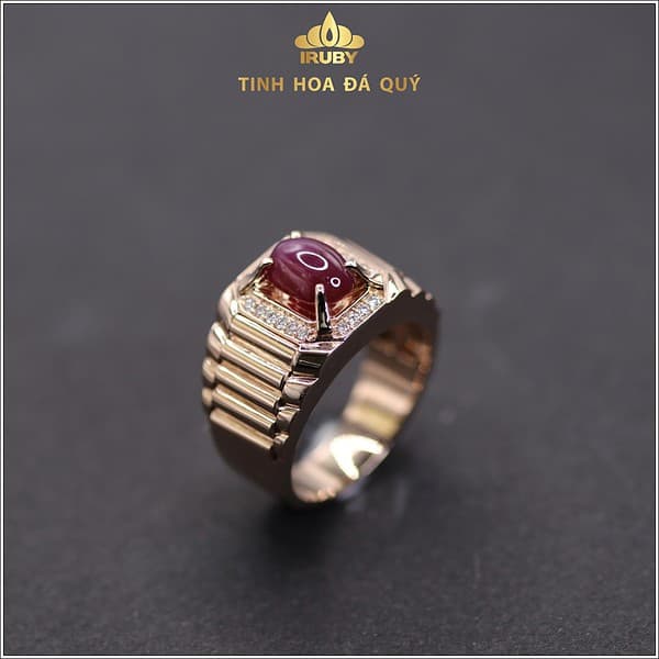 Nhẫn Ruby sao Lục Yên mẫu Rolex hiện đại - IRRB 237248 hình ảnh 4