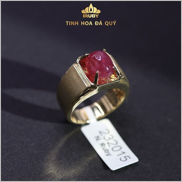 Nhẫn nam Ruby huyết kính mẫu doanh nhân 5,95ct