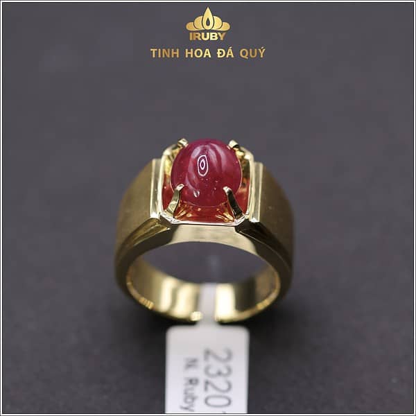 Nhẫn nam Ruby huyết kính mẫu doanh nhân 5,95ct - IRRB 237595 hình ảnh 1