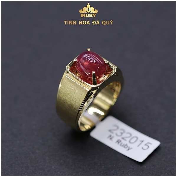 Nhẫn nam Ruby huyết kính mẫu doanh nhân 5,95ct - IRRB 237595 hình ảnh 2