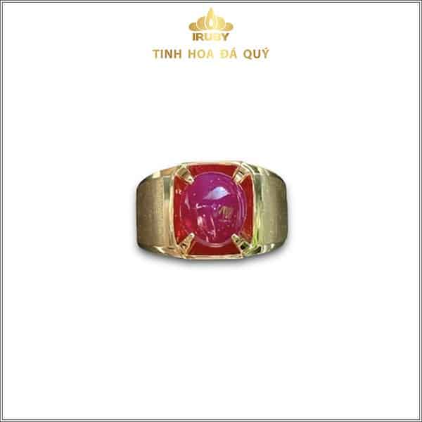 Nhẫn nam Ruby huyết kính mẫu doanh nhân 5,95ct - IRRB 237595 hình ảnh 5