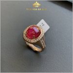 Nhẫn nữ Ruby Lục Yên kết kim cương tự nhiên – IRRB 237510