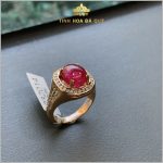 Nhẫn nữ Ruby Lục Yên kết kim cương tự nhiên – IRRB 237510