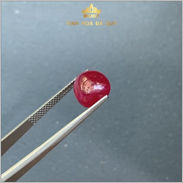 Viên Ruby Cabochon Lục Yên màu đỏ huyết 4,96ct - IRRB 237496 hình ảnh 2