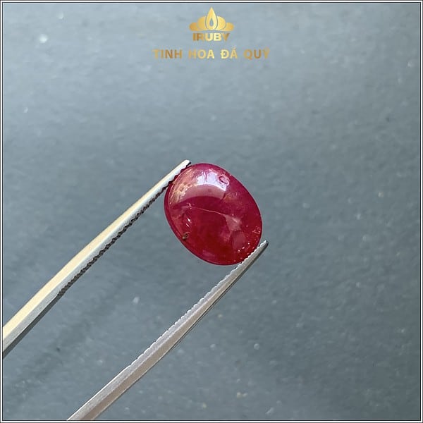 Viên Ruby Cabochon Lục Yên màu đỏ huyết 4,96ct - IRRB 237496 hình ảnh 3