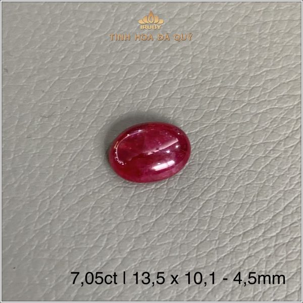 Viên Ruby cabochon Lục Yên chất kính trong 7,05ct – IRRB 237705 hình ảnh 2