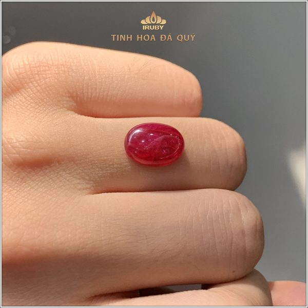 Viên Ruby cabochon Lục Yên chất kính trong 7,05ct – IRRB 237705 hình ảnh 5