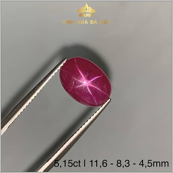 Viên Ruby sao tự nhiên 100% Yên Bái 5,15ct - IRRB 236515 hình ảnh