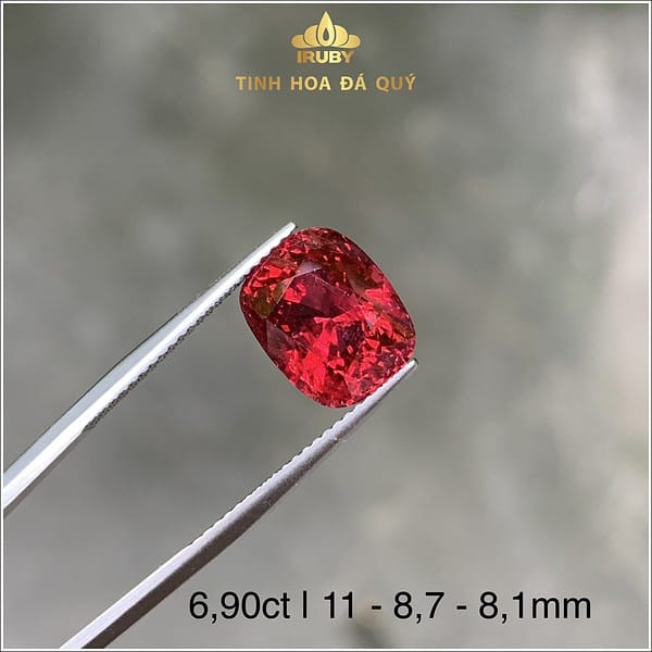 Viên Spinel 6,90ct đỏ lửa rực toàn viên- IRSI 23769 hình ảnh 3