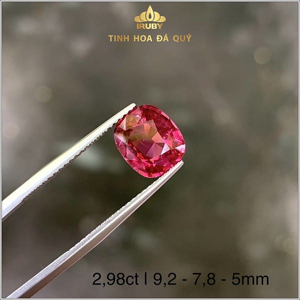 Viên Spinel màu đỏ đẹp Lục Yên 2,98ct - IRSI 237298 hình ảnh