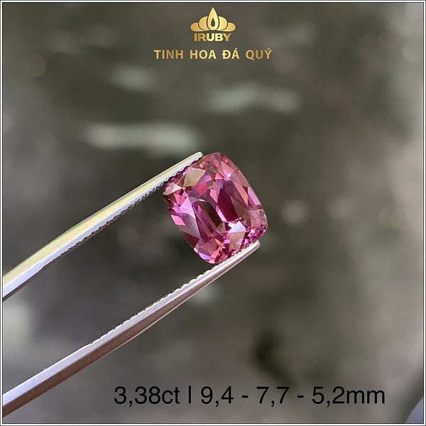 Viên Spinel màu tím sáng tự nhiên nguyên bản 3,38ct - IRSI 237338 hình ảnh