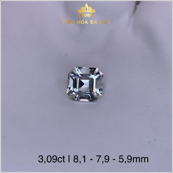 Đá Topaz 3,09ct dáng Emerald hiện đại - IRTP 237309 hình ảnh 3