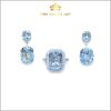 Bộ trang sức đá Topaz hoa tai và nhẫn kết kim cương tự nhiên IRTP 238223 hình ảnh 5