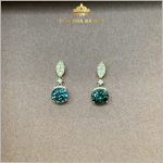 Đôi Bông tai Sapphire màu xanh lục đẹp – IRSP 238411