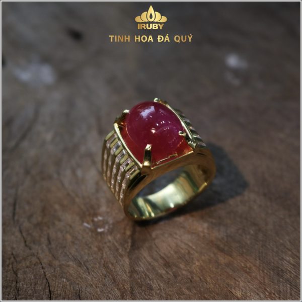 Nhẫn nam Ruby mẫu doanh nhân lịch lãm 12,9ct - IRRC 238129 hình ảnh 1