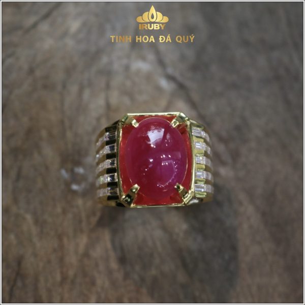 Nhẫn nam Ruby mẫu doanh nhân lịch lãm 12,9ct - IRRC 238129 hình ảnh 2