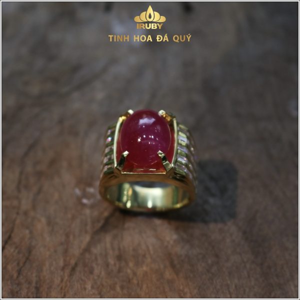 Nhẫn nam Ruby mẫu doanh nhân lịch lãm 12,9ct - IRRC 238129 hình ảnh 3