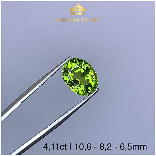 Viên Peridot màu xanh lá tự nhiên 100% 4,11ct IRPD24 - 23841 hình ảnh