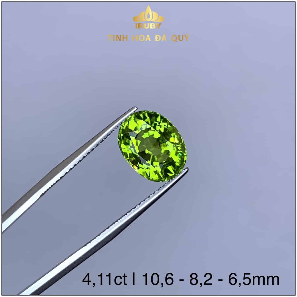 Viên Peridot màu xanh lá tự nhiên 100% 4,11ct IRPD24 - 238411 hình ảnh