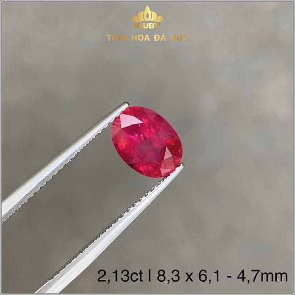 Viên Ruby Facet màu đỏ huyết Lục Yên 2,13ct IRRF139 - 238213 hình ảnh