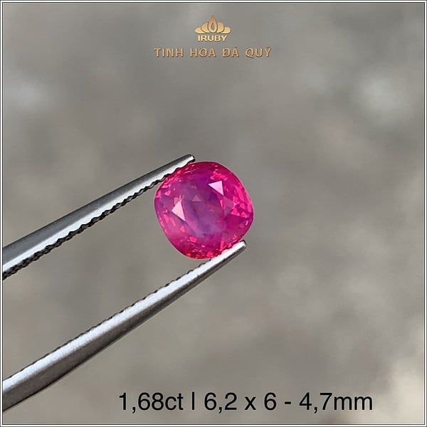 Viên Ruby facet màu đỏ hồng tự nhiên 100% 1,68ct - IRRF137 238168 hình ảnh 3