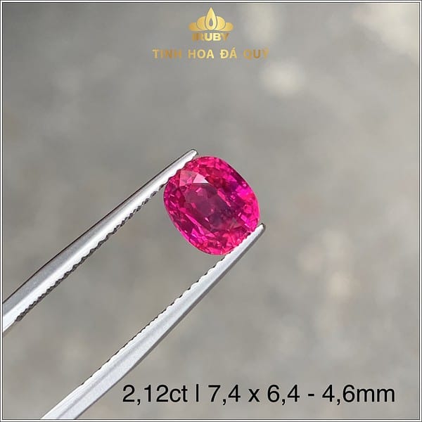 Viên Ruby facet màu đỏ huyết tự nhiên nguyên bản 2,12ct IRRF134 - 23821 hình ảnh 3