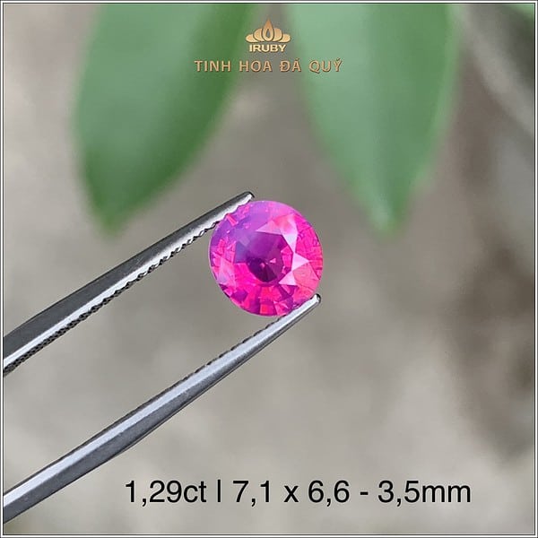 Viên Ruby facet màu hồng sắc đỏ Lục Yên 1,29ct - IRRF135 238129 hình ảnh 2