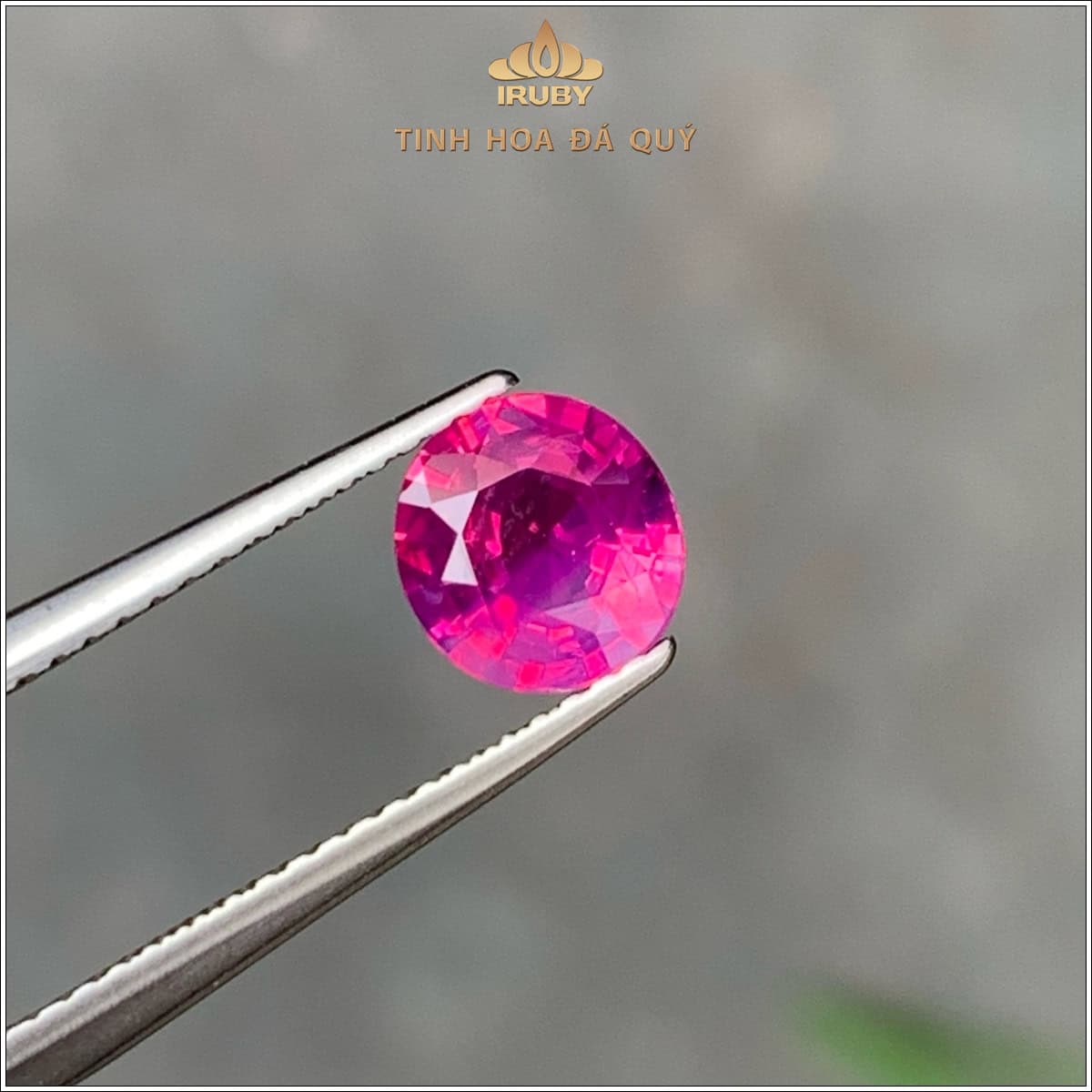 Viên Ruby facet màu hồng sắc đỏ Lục Yên 1,29ct - IRRF56 238129