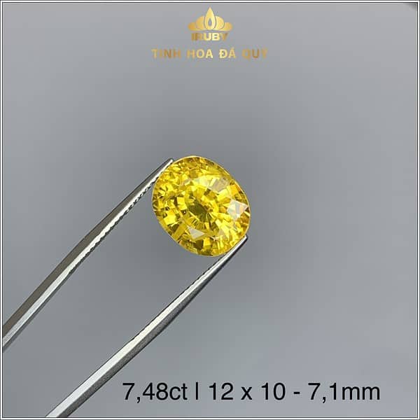 Viên Sapphire màu vàng 7,48ct tự nhiên IRYS122 - 23874 hình ảnh