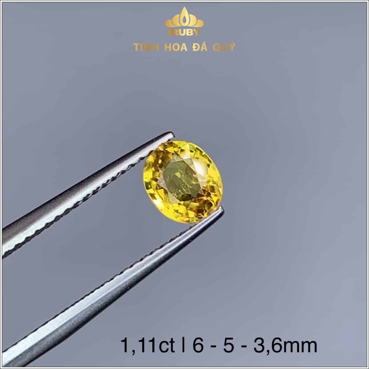 Viên Sapphire màu vàng đẹp tự nhiên 100% 1,11ct - IRSP 238111 hình ảnh