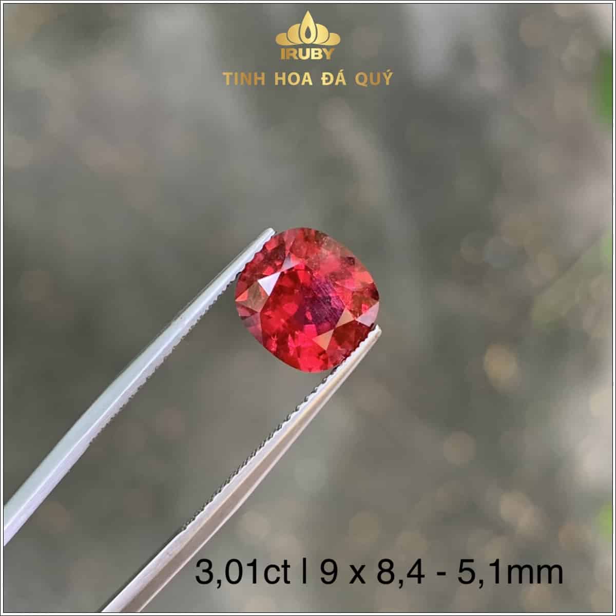 Viên Spinel màu đỏ đẹp Lục Yên 3,01ct tự nhiên 100% IRSI56 - 238301 hình ảnh